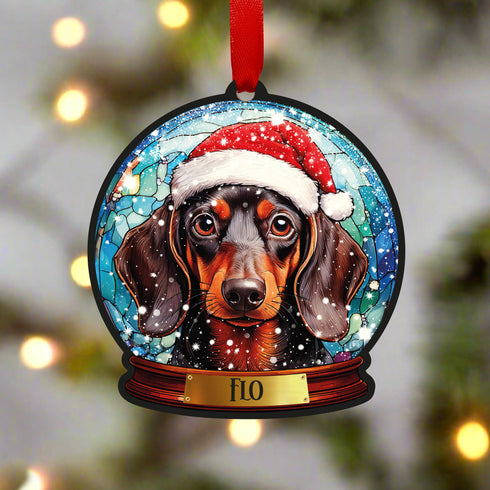 Dachshund Snow Globe Decoration